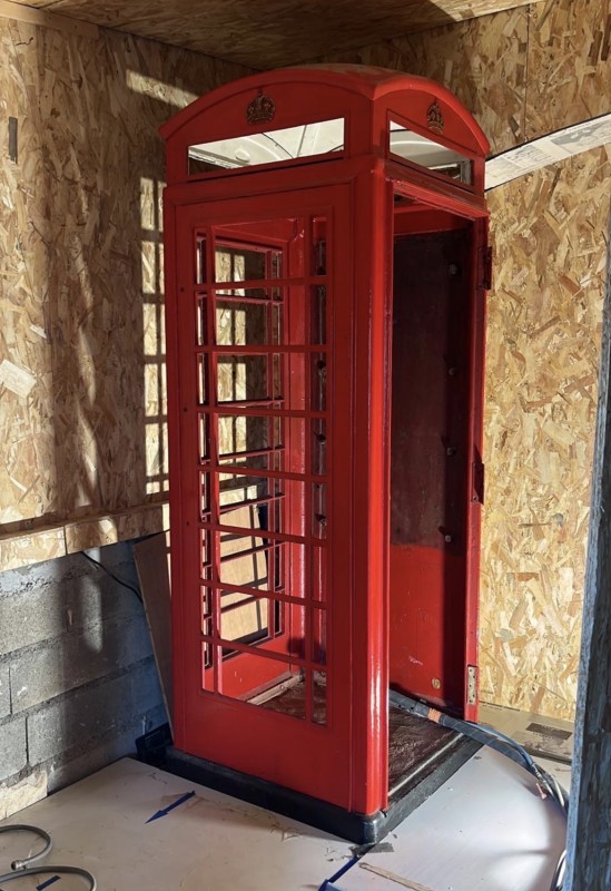 sablage cabine telephonique anglaise metal rouge toulon var