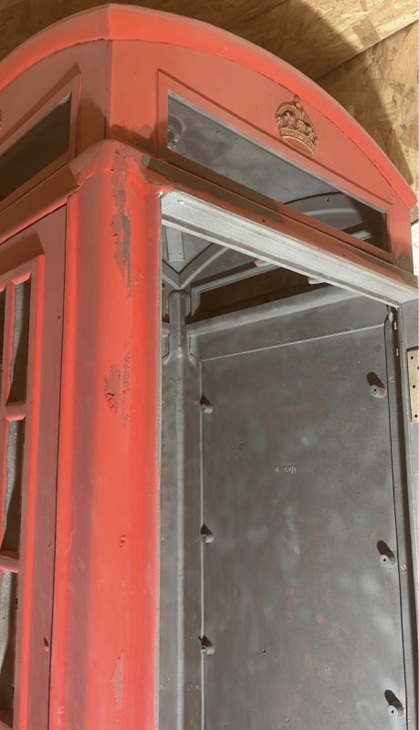 renovation sablage cabine de telephone anglaise sainte maxime golfe de st tropez