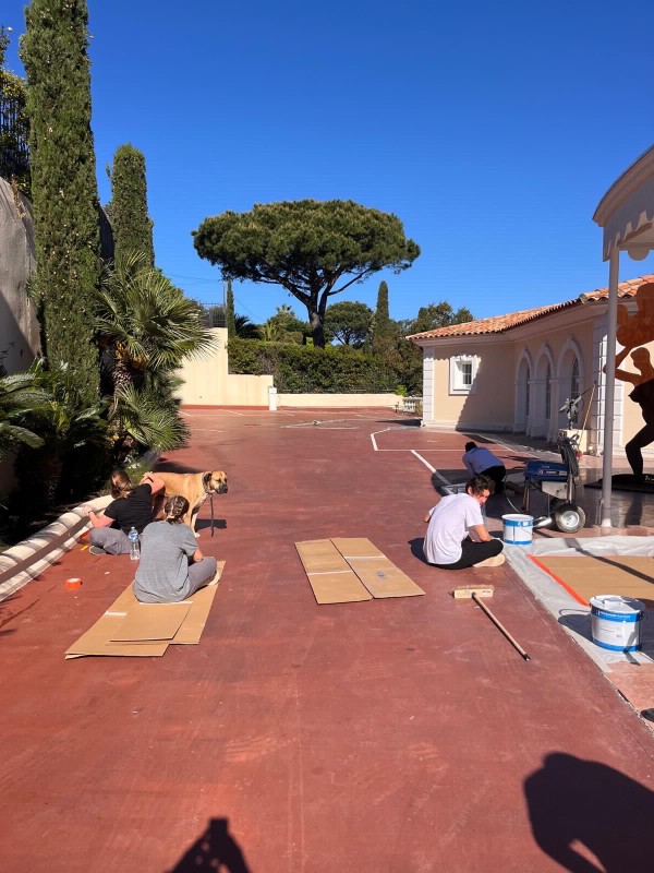 renovation peinture sol parking propriete prive grimaud st topez var