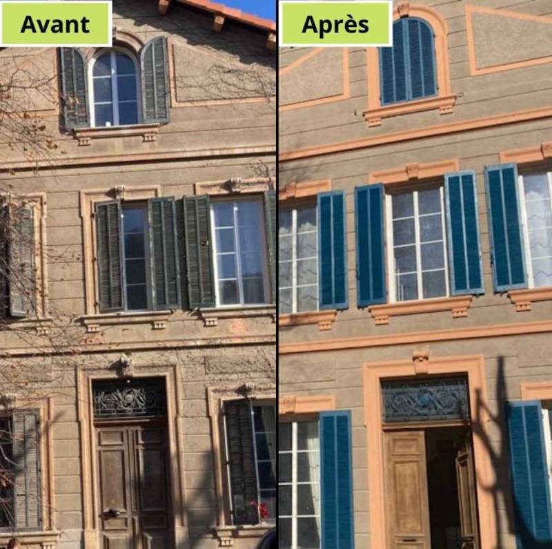 renovation facade sablage peinture grimaud golfe de saint tropez