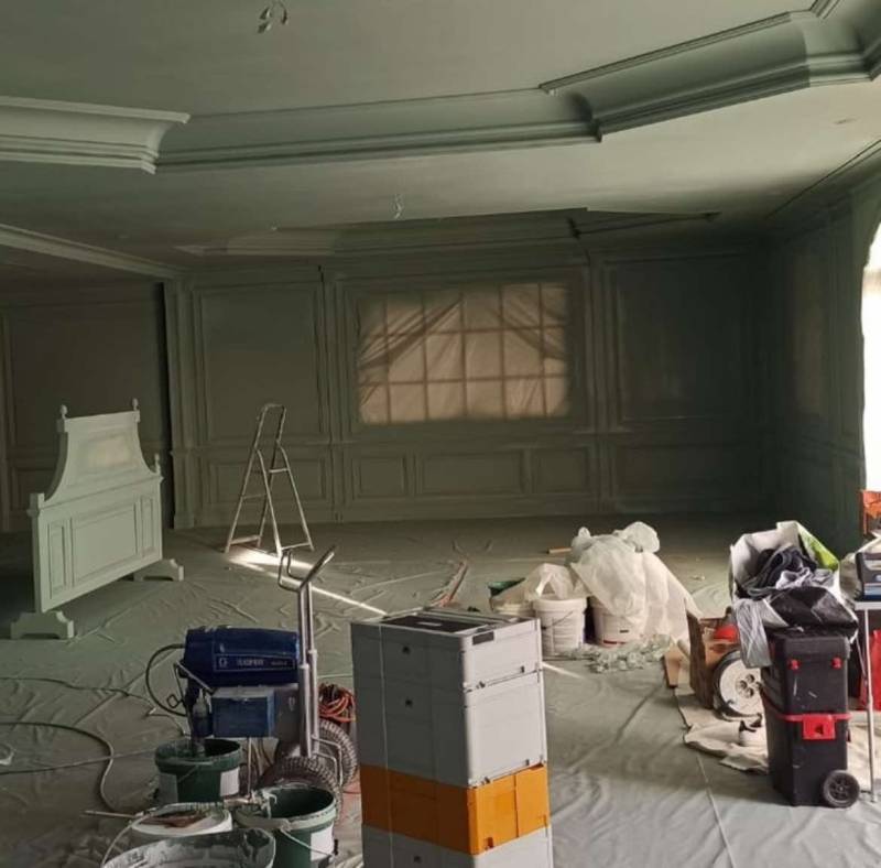 renovation moulures sablage peinture hotel golfe de saint tropez
